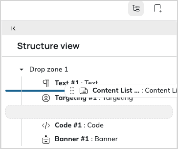 Structure view - drag and drop